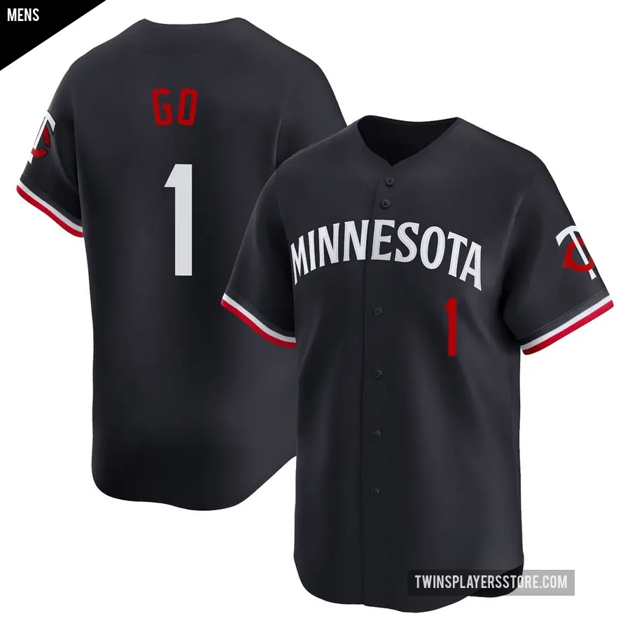 Men's Minnesota Twins ＃1 Woo-Suk Go Limited Navy Alternate Jersey
