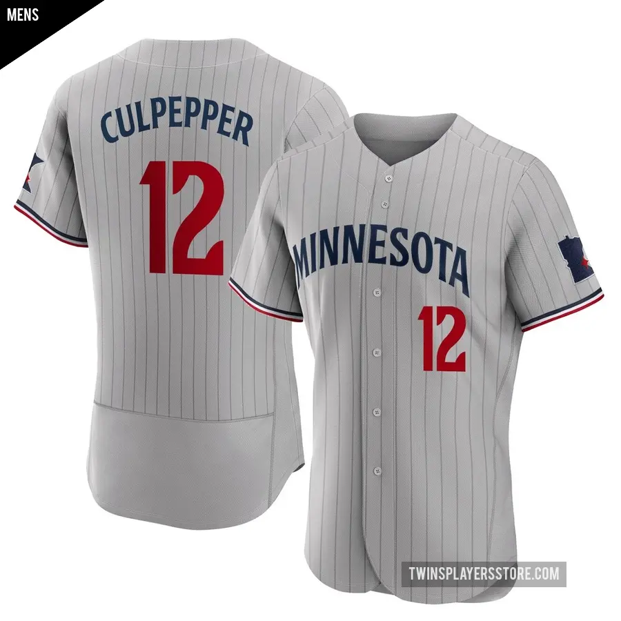 Men's Minnesota Twins ＃12 Kaelen Culpepper Authentic Gray Road Jersey
