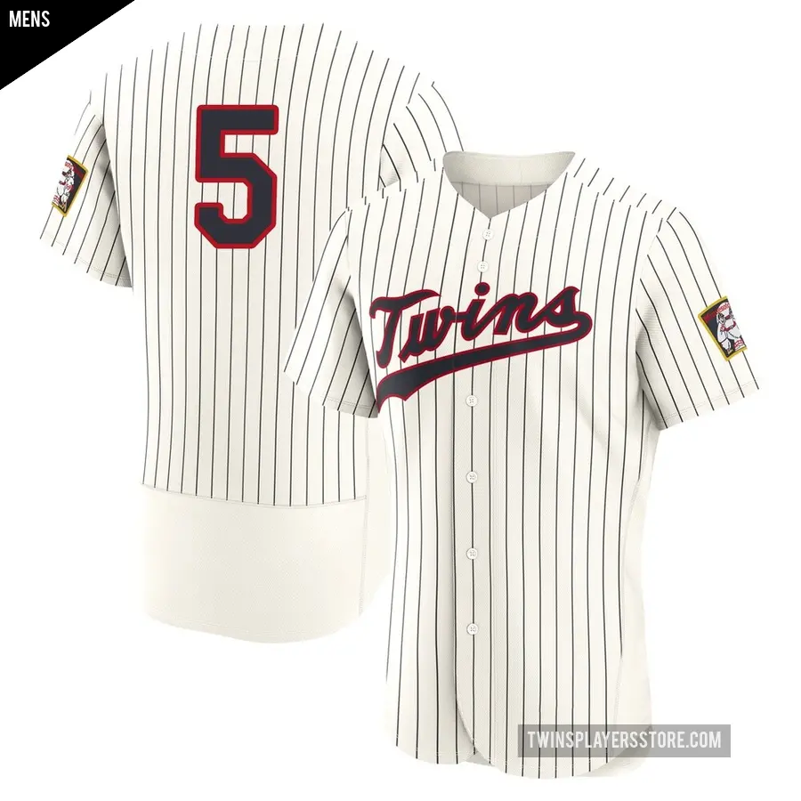 Men's Minnesota Twins ＃5 Ryan Kreidler Authentic Cream 2026 Field Of Dreams Jersey