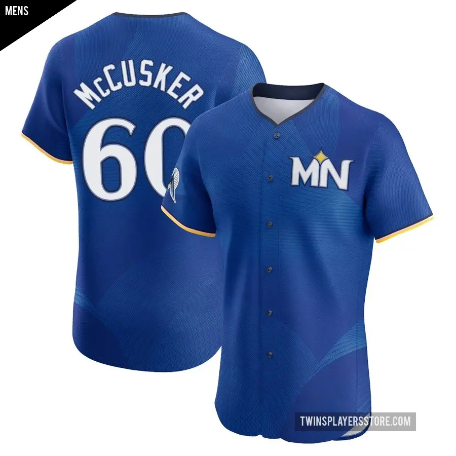 Men's Minnesota Twins ＃60 Carson McCusker Elite Royal 2024 City Connect Jersey
