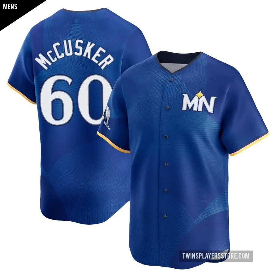 Men's Minnesota Twins ＃60 Carson McCusker Limited Royal 2024 City Connect Jersey