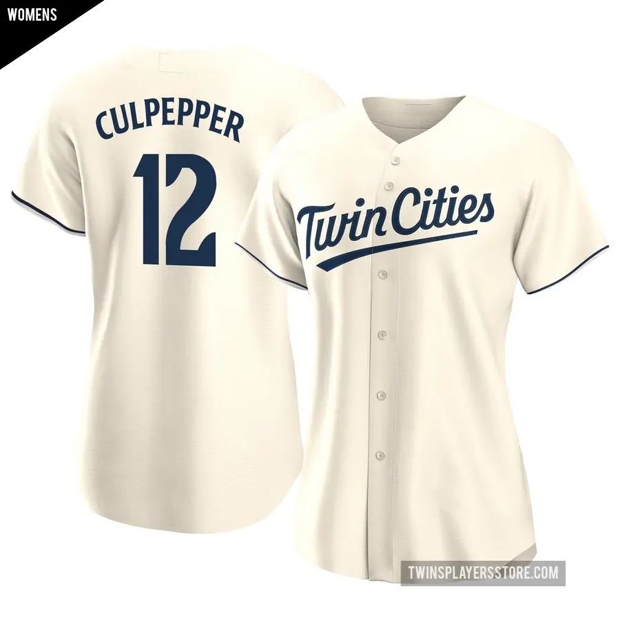 Women's Minnesota Twins ＃12 Kaelen Culpepper Authentic Cream Alternate Jersey