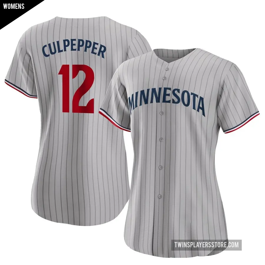 Women's Minnesota Twins ＃12 Kaelen Culpepper Authentic Gray Road Jersey