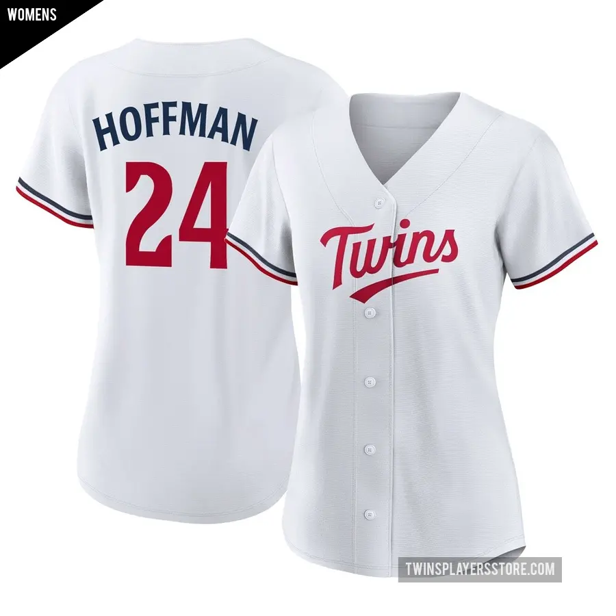 Women's Minnesota Twins ＃24 Jeff Hoffman Authentic White Home Jersey