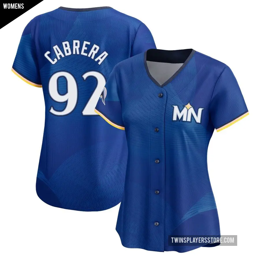 Women's Minnesota Twins ＃92 Genesis Cabrera Limited Royal 2024 City Connect Jersey