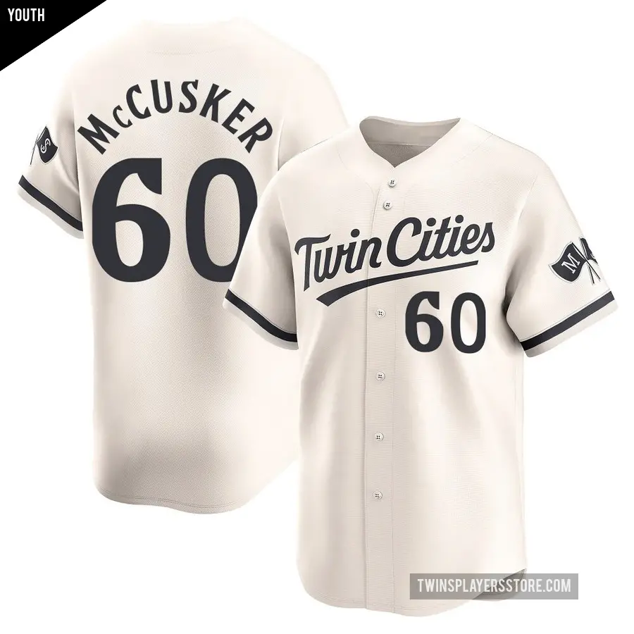 Youth Minnesota Twins ＃60 Carson McCusker Limited Cream Alternate Jersey
